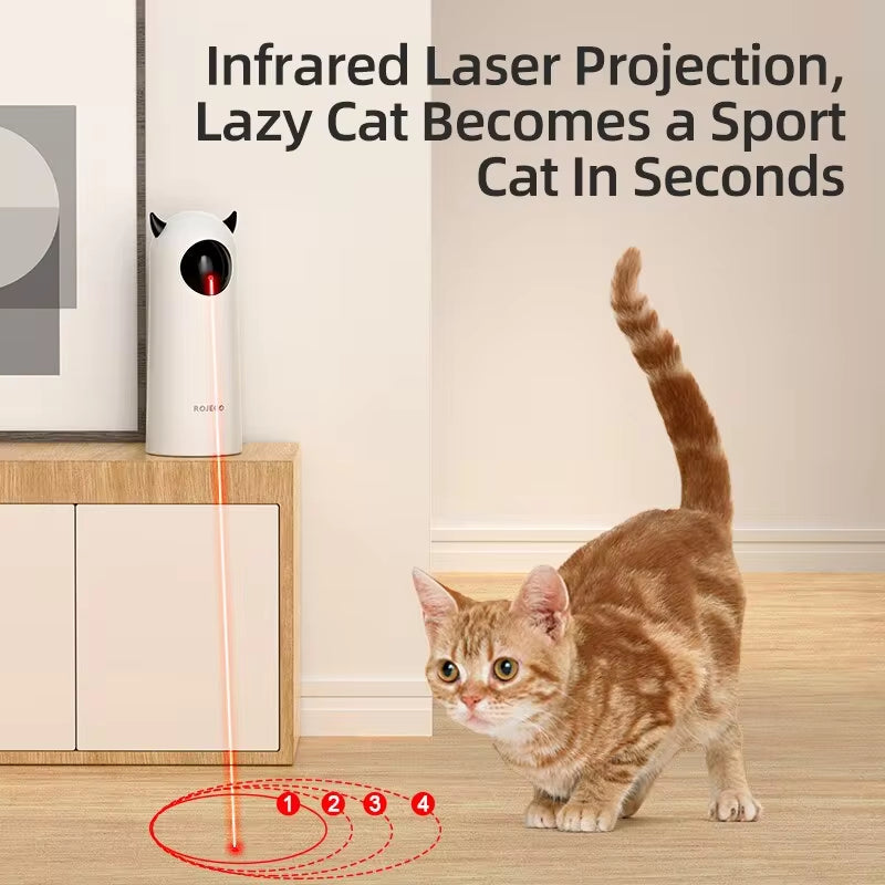 Engaging Automatic Laser Cat Toy - Interactive LED Teaser for Endless Fun!