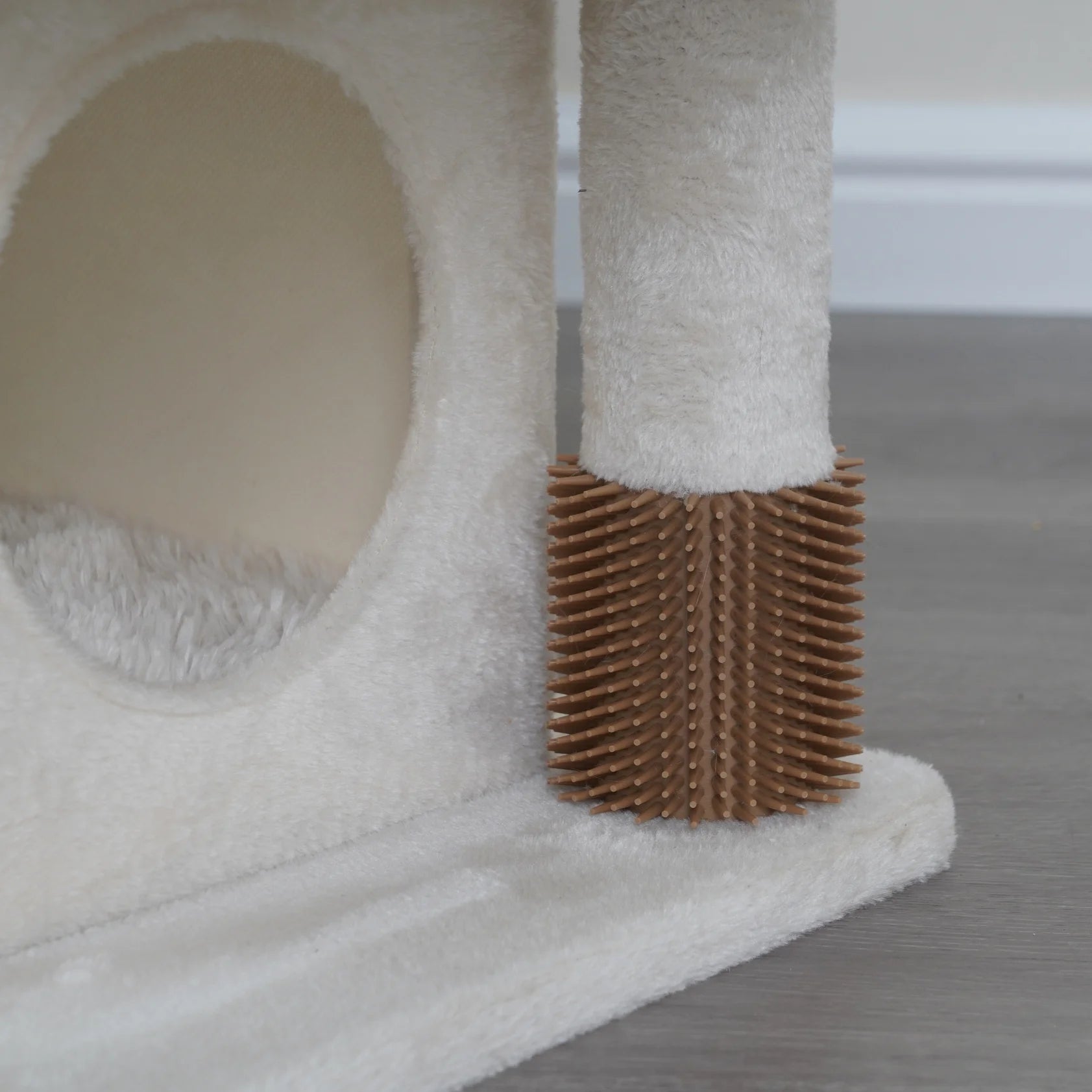 8-Level 73" Cat Tree Sanctuary with Condos Hammock Perches Toys, Cream