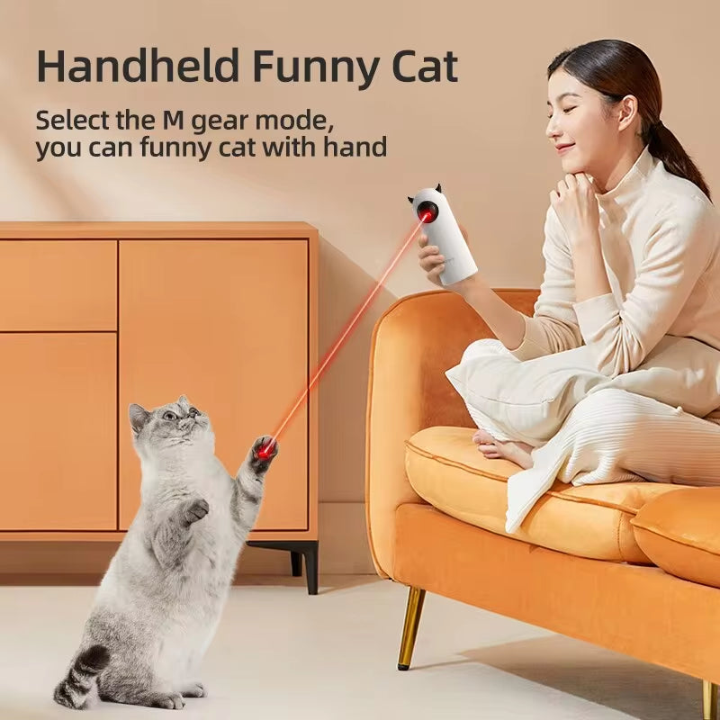 Engaging Automatic Laser Cat Toy - Interactive LED Teaser for Endless Fun!